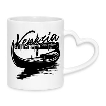 Venezia - Tasse mit Herzhenkel - Weiß - Rechts