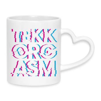 Hardtekk Tekk - Mug with Heart-Shaped Handle - white - Right