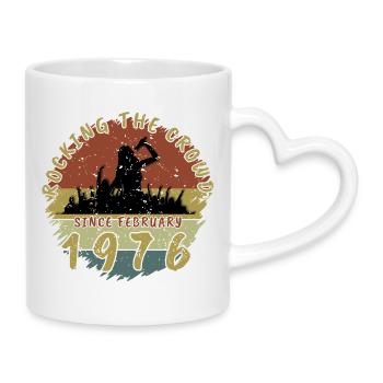 50e anniversaire Faire vibrer la foule SNG 02/1976 - Mug avec anse en forme de cœur - blanc - Droite