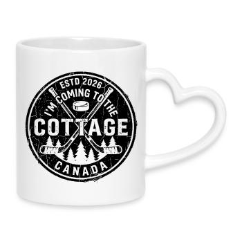Timbre Cottage Canada ESTD 2026 - Mug avec anse en forme de cœur - blanc - Droite