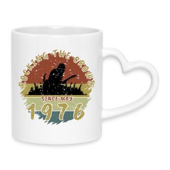 50e anniversaire Faire vibrer la foule GIT 05/1976 - Mug avec anse en forme de cœur - blanc - Droite