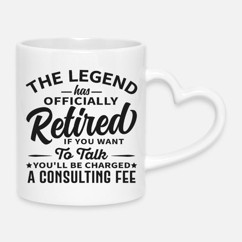 Retired 2026 Consulting Fee - Mug with Heart-Shaped Handle - white