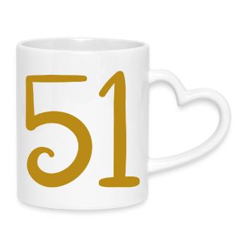 51 - Tasse mit Herzhenkel - Weiß - Rechts