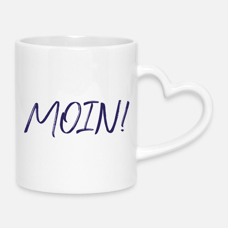 MOIN, navy - Mug with Heart-Shaped Handle - white