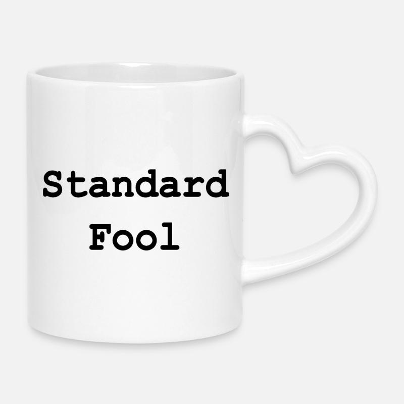 standard_fool - Mug with Heart-Shaped Handle - white