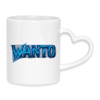 Wanto Blitz Design – Energiegeladener Look - Tasse mit Herzhenkel - Weiß - Rechts
