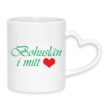 Bohuslän in my heart - Mug with Heart-Shaped Handle - white - Right