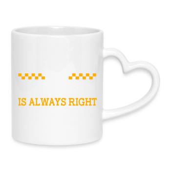 Chauffeur de taxi Taxi - Mug avec anse en forme de cœur - blanc - Droite