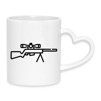 sniper - Mug with Heart-Shaped Handle - white - Right