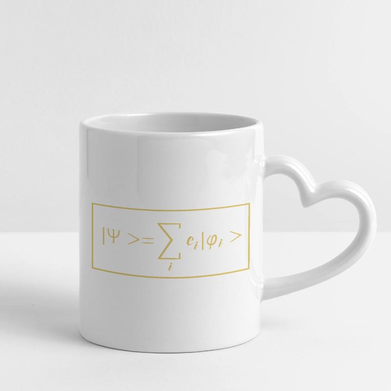 Quantum Physics Quantum Physics Quantum Leap Mug with Heart-Shaped Handle