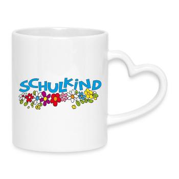 Schulkind  - Tasse mit Herzhenkel - Weiß - Rechts
