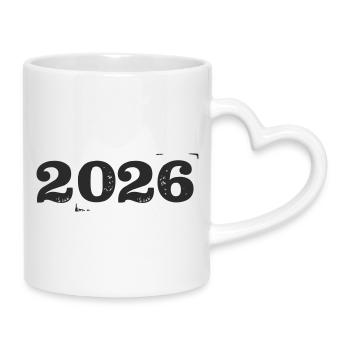 2026 - Mug avec anse en forme de cœur - blanc - Droite