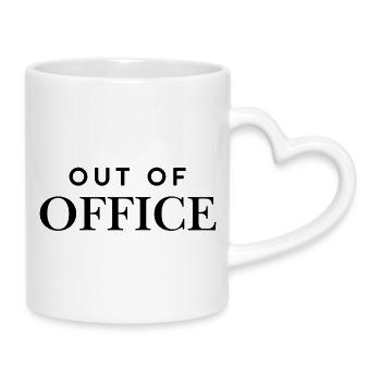 Our of Office - Mug with Heart-Shaped Handle - white - Right