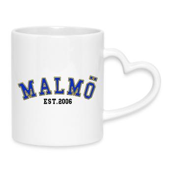 Malmö Est. 2006 - Mug with Heart-Shaped Handle - white - Right