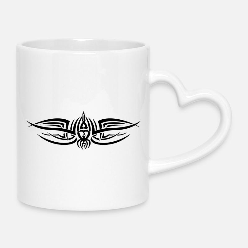 Tribal 2 par Helfspawn - Mug avec anse en forme de cœur - blanc