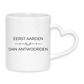Geistliches Geschenk | Erst Erdung, dann Antwort - Tasse mit Herzhenkel - Weiß - Rechts