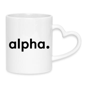 Lettrage de l’entreprise Stromberg par Alpha - Mug avec anse en forme de cœur - blanc - Droite