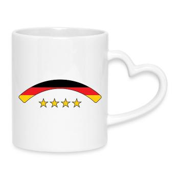 German Flag - Germany - Mug with Heart-Shaped Handle - white - Right