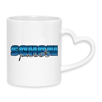 It's okay, all right - Mug with Heart-Shaped Handle - white - Right