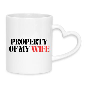 Eigentum meiner Frau - Tasse mit Herzhenkel - Weiß - Rechts