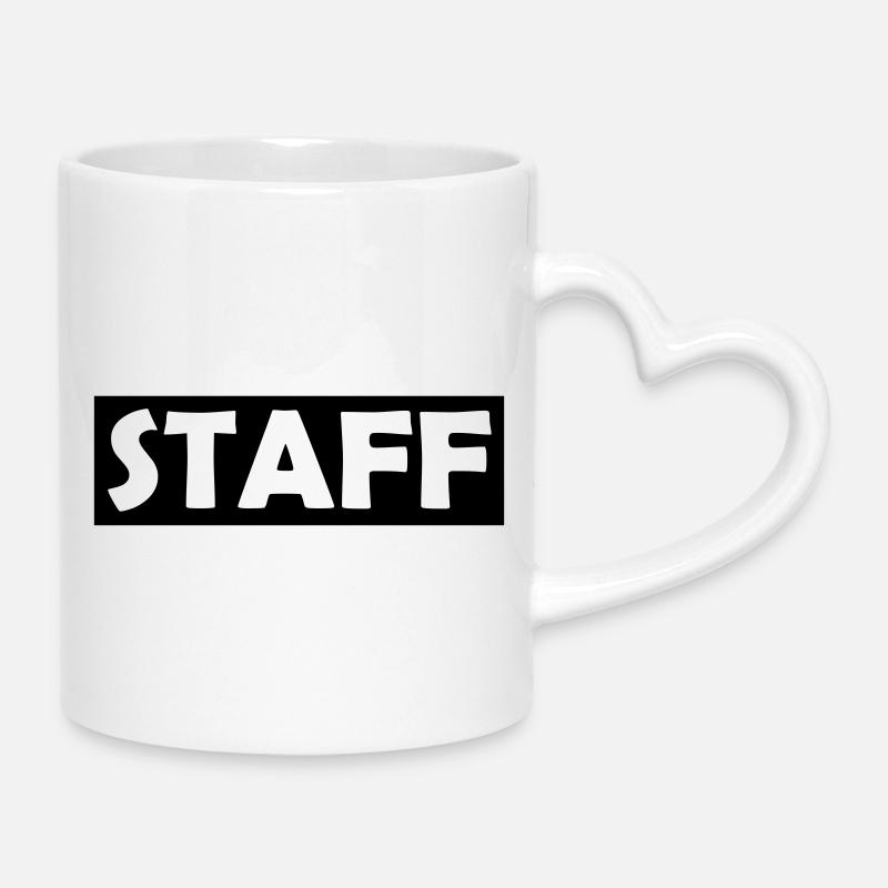 Personnel - Mug avec anse en forme de cœur - blanc
