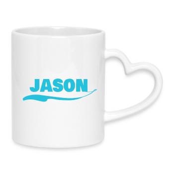 Geschenk für Jason - Tasse mit Herzhenkel - Weiß - Rechts