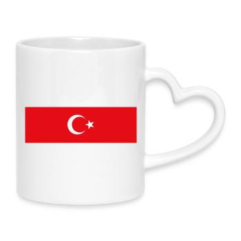 TÜRKEI TÜRKIYE TÜRKISCHE Europa Sport Fan - Tasse mit Herzhenkel - Weiß - Rechts
