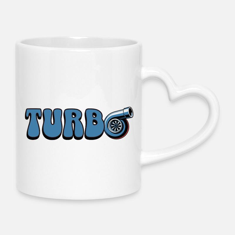 Turbo - Mug avec anse en forme de cœur - blanc