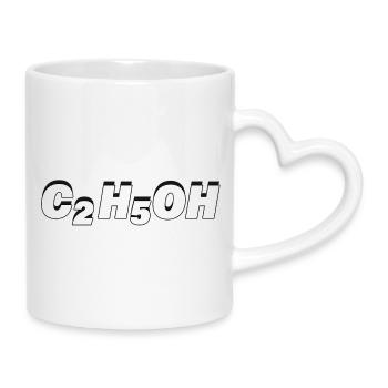 C2H5OH - Mug avec anse en forme de cœur - blanc - Droite