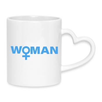 WOMAN - Tasse mit Herzhenkel - Weiß - Rechts