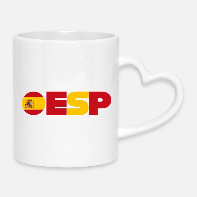 Spanien - Tasse mit Herzhenkel - Weiß