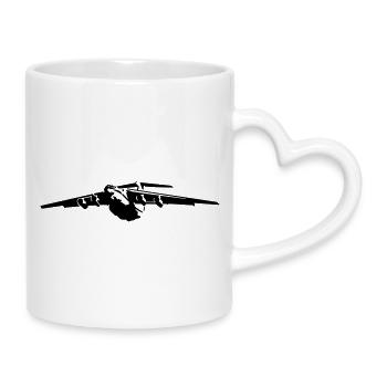 IL-76 - Mug with Heart-Shaped Handle - white - Right