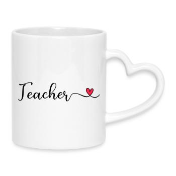 Lehrer - Tasse mit Herzhenkel - Weiß - Rechts