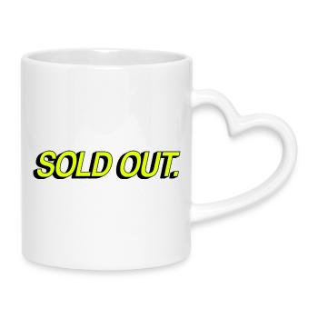 Sold Out - Mug with Heart-Shaped Handle - white - Right