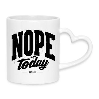 N O P E - Tasse mit Herzhenkel - Weiß - Rechts