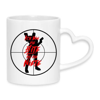Gamer Elite du Niete Spruch - Mug avec anse en forme de cœur - blanc - Droite