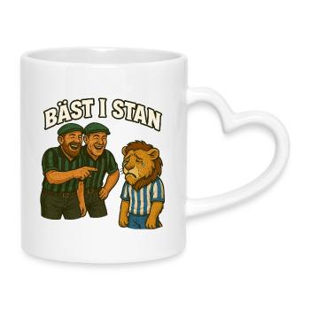 Best in town - Mug with Heart-Shaped Handle - white - Right
