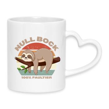 Conception zéro dollar pour toutes les personnes paresseuses - Mug avec anse en forme de cœur - blanc - Droite