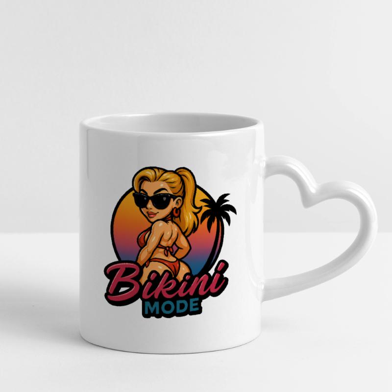 Mode Bikini Tasse mit Herzhenkel