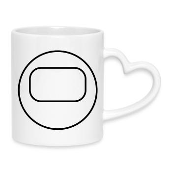 Geometric Abstract Artist Design - Mug with Heart-Shaped Handle - white - Right