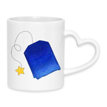 Vincent van Goghs Tee - Tasse mit Herzhenkel - Weiß - Rechts
