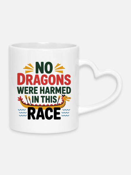 Drachenboot-Festival - Tasse mit Herzhenkel - Weiß