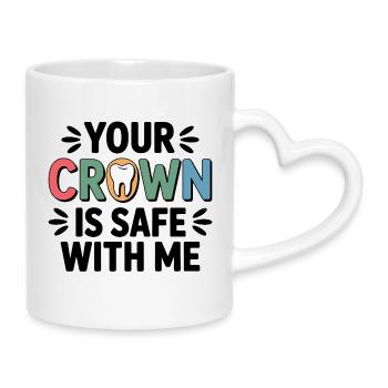 Brücke für Dentallabortechniker - Tasse mit Herzhenkel - Weiß - Rechts