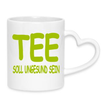 Tea - Mug with Heart-Shaped Handle - white - Right