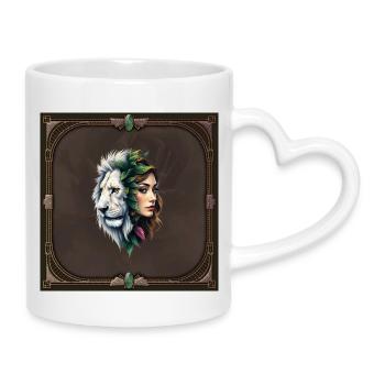 León y Musa Floral - Mug avec anse en forme de cœur - blanc - Droite