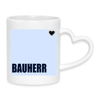 CONSTRUCTEUR DE MAISONS HERZ - Mug avec anse en forme de cœur - blanc - Droite