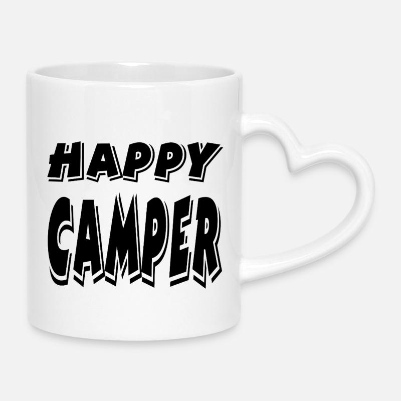 Campeur - Mug avec anse en forme de cœur - blanc