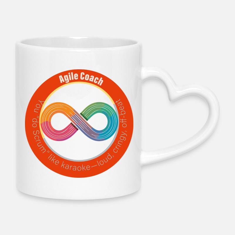 Do Scrum - Mug with Heart-Shaped Handle - white