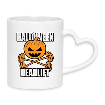 Soulevé de terre - HALLOWEEN - Mug avec anse en forme de cœur - blanc - Droite