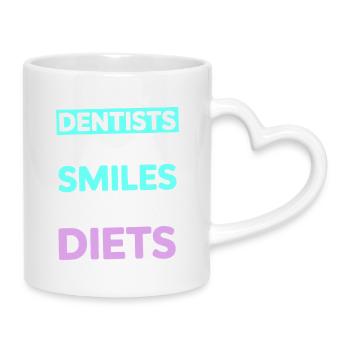 Conception de la santé bucco-dentaire du cabinet dentaire - Mug avec anse en forme de cœur - blanc - Droite